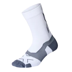 2XU - Vectr Light Cushion Crew Socks - White/Grey