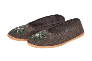 Adult Woolen Slippers (felt) with beads