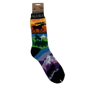 Alaska Animal Scenes Towel Socks