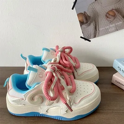 Angelcore Pastel Colors Soft Girl Aesthetic Sneakers Shoes