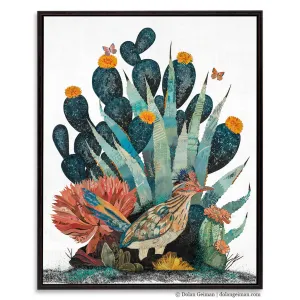 BAJA BACKCOUNTRY (ROADRUNNER) canvas art print with float frame