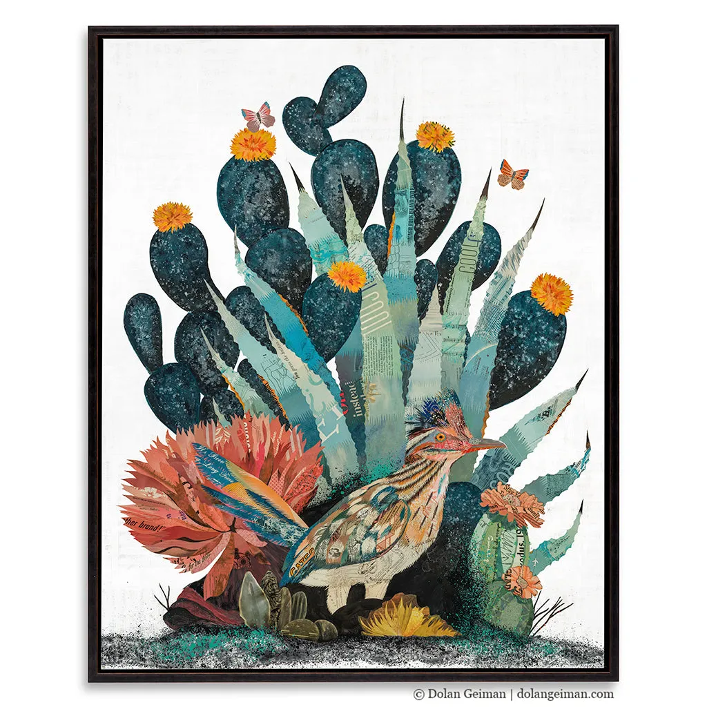 BAJA BACKCOUNTRY (ROADRUNNER) canvas art print with float frame