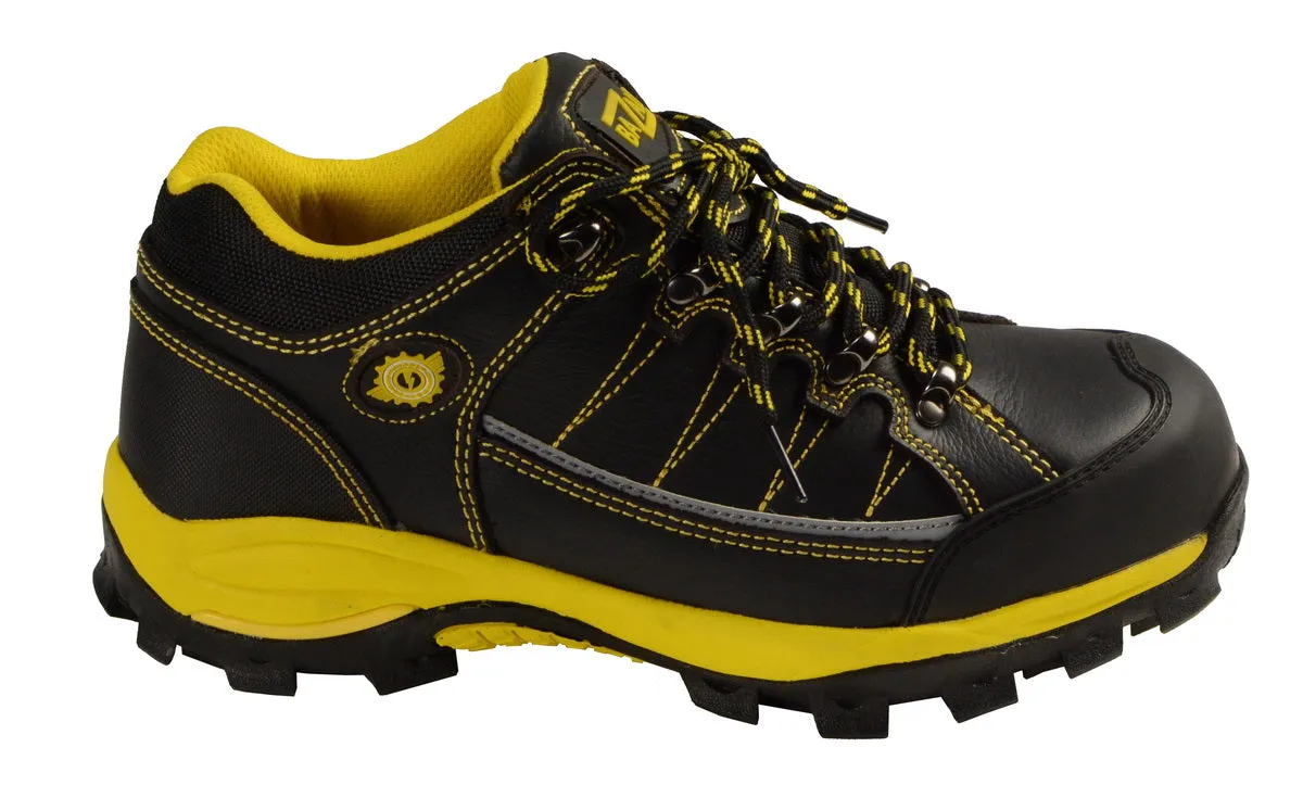 Bazalt MBM9121ST Men's Black and Yellow Water and Frost Proof Leather Outdoor Shoes with Composite-Toe