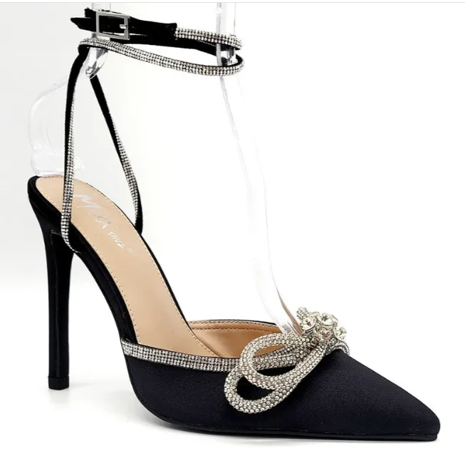 Belle of the Ball Rhinestone & Bow Stiletto Heel