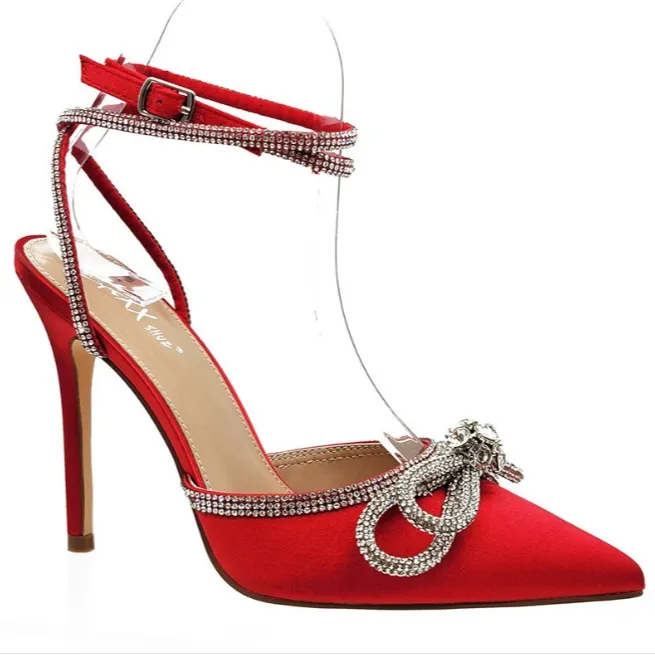 Belle of the Ball Rhinestone & Bow Stiletto Heel