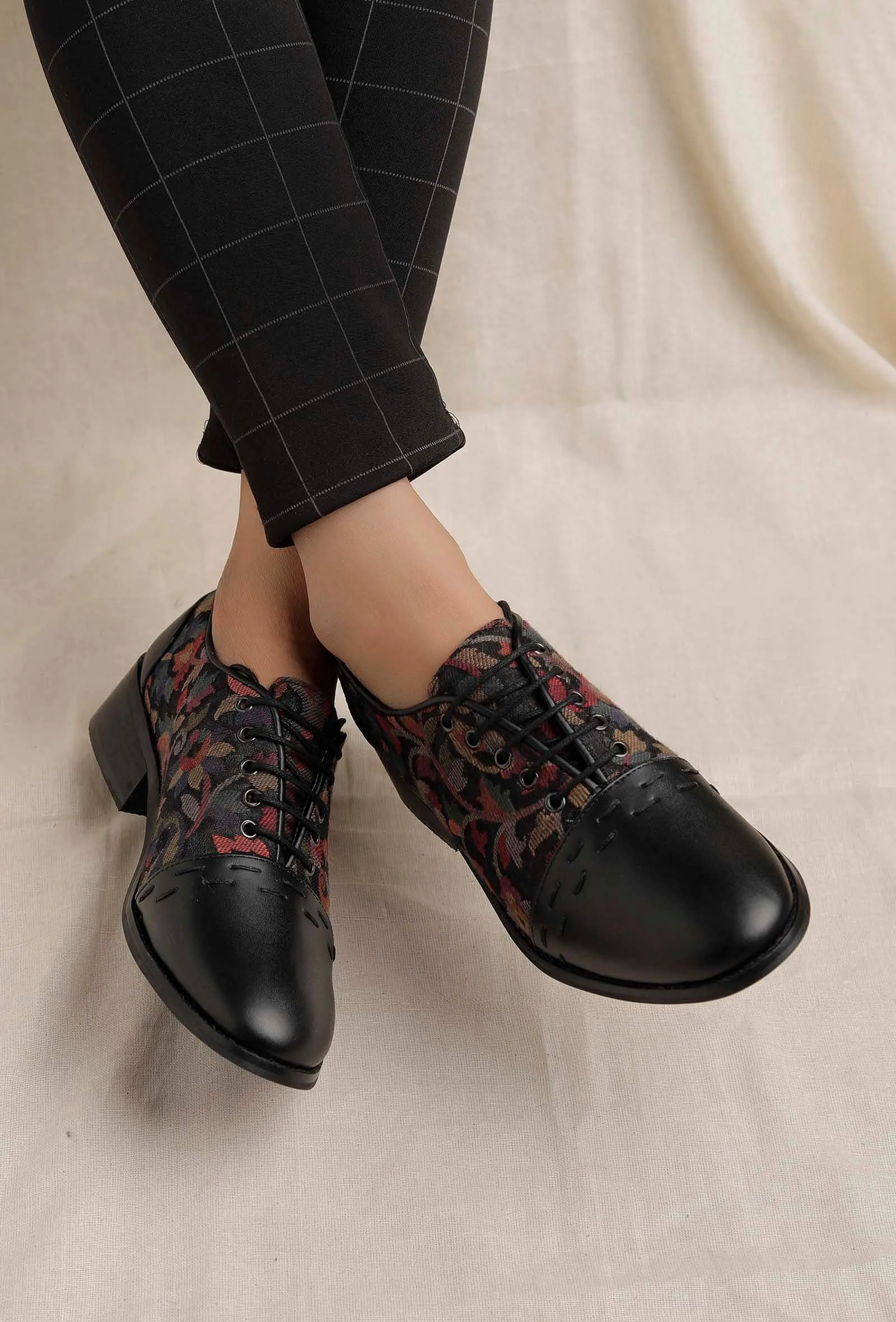 Black Kani Cruelty Free Oxford Shoes