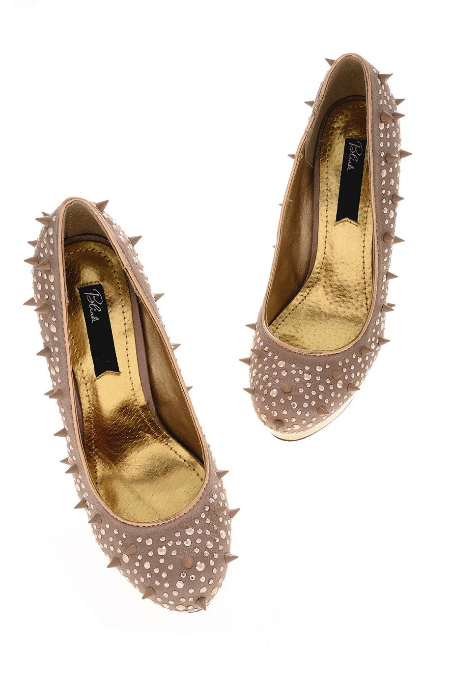 BLINK ANGELITA Rose Gold Studded Pumps