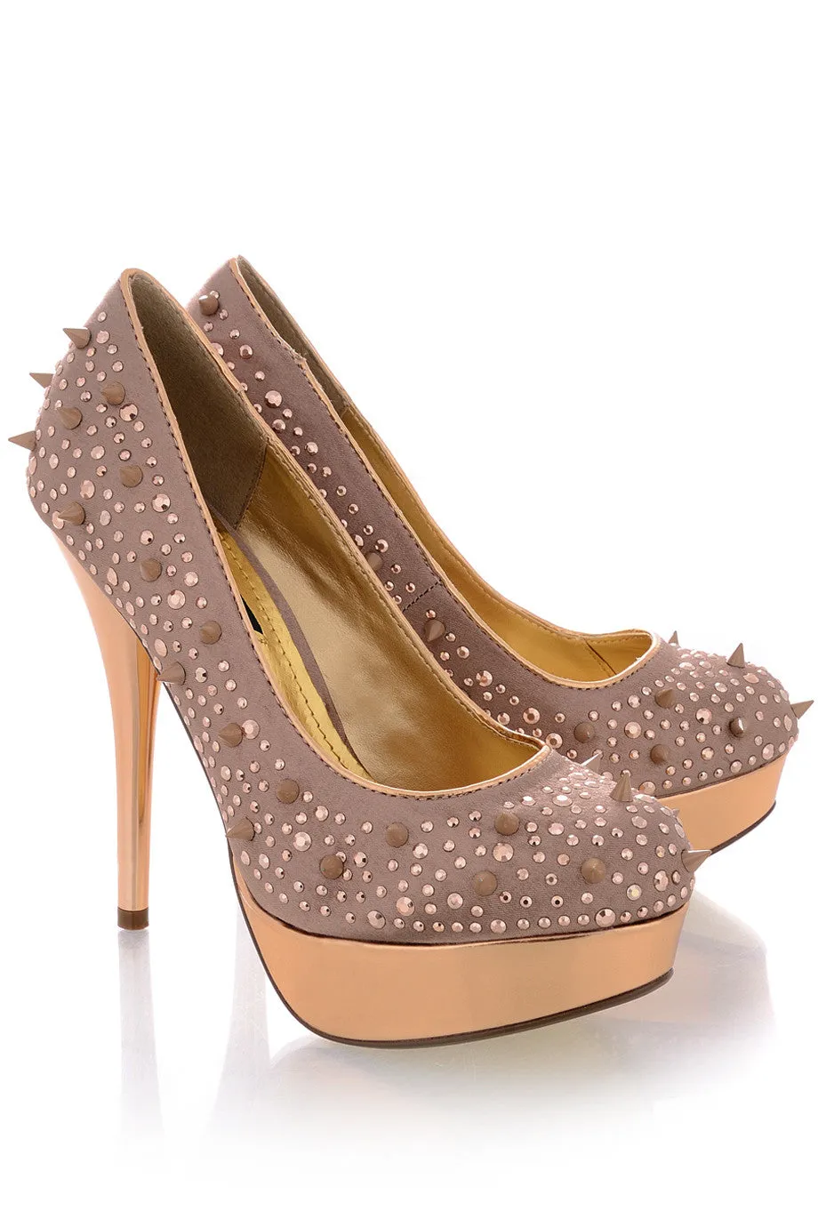 BLINK ANGELITA Rose Gold Studded Pumps