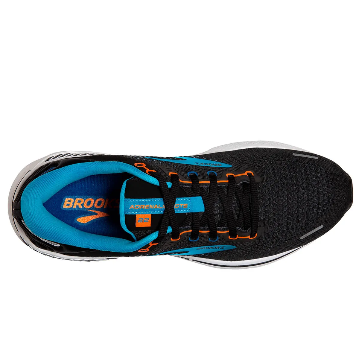 Brooks Adrenaline GTS 22 Mens | Black/blue/orange