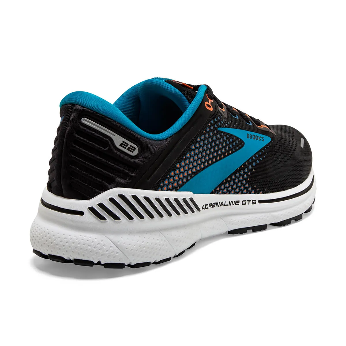 Brooks Adrenaline GTS 22 Mens | Black/blue/orange