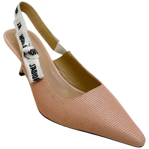 Christian Dior Nude Logo J'Adior Slingback Pumps