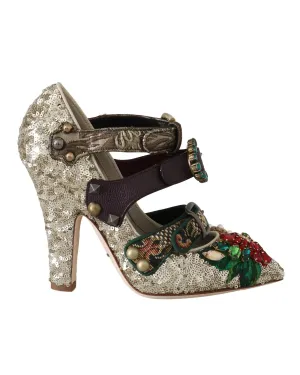 Dolce & Gabbana Women's Sequin Pumps with Buckle