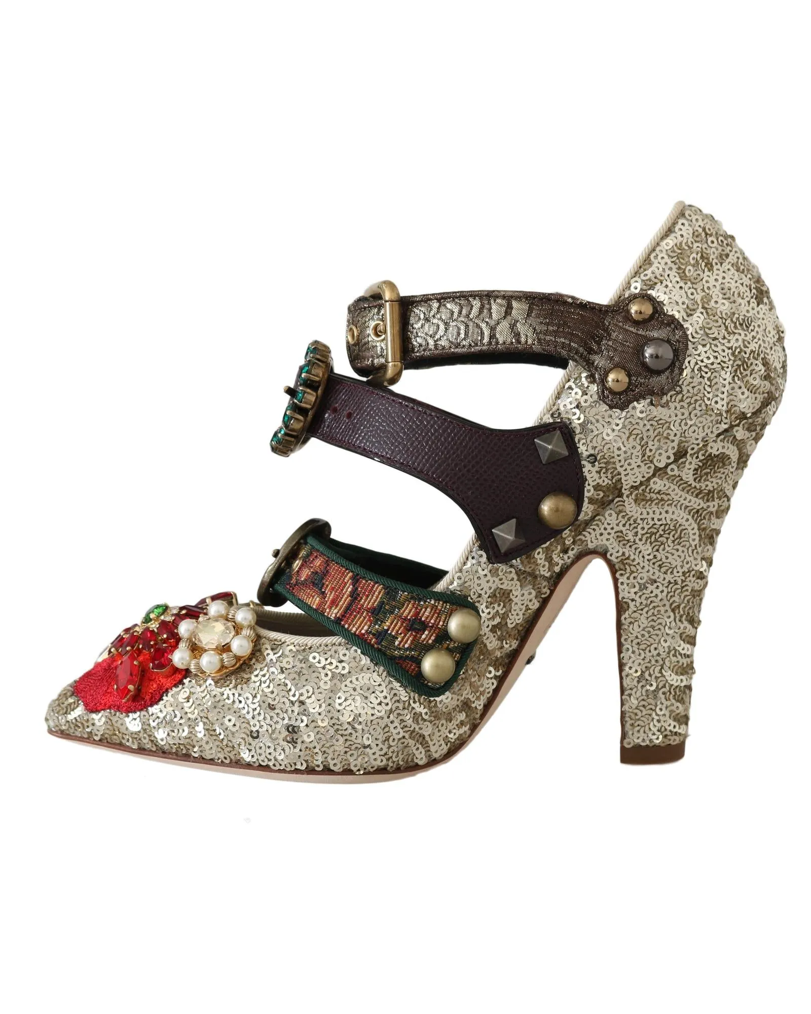 Dolce & Gabbana Women's Sequin Pumps with Buckle