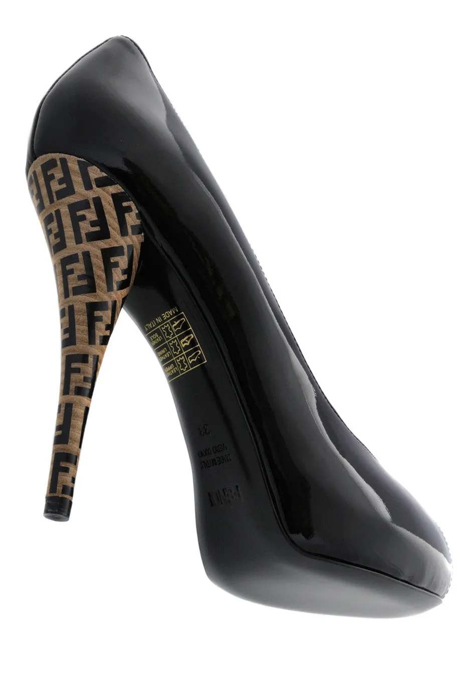 FENDI SPUNTATA VERNICE Peep Toe