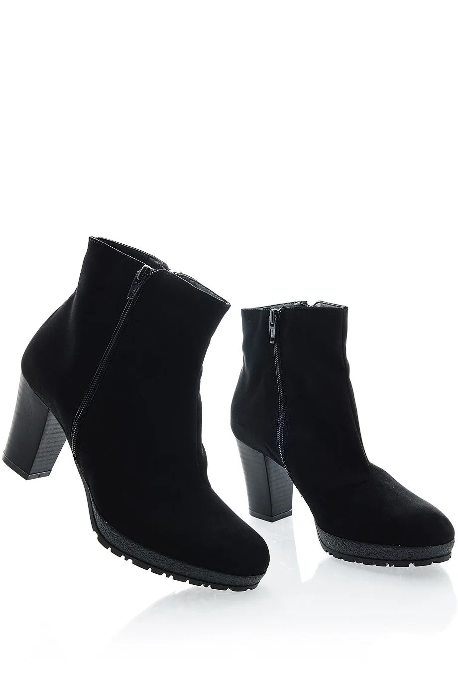 FIORELLA YANA Black Suede Ankle Boots