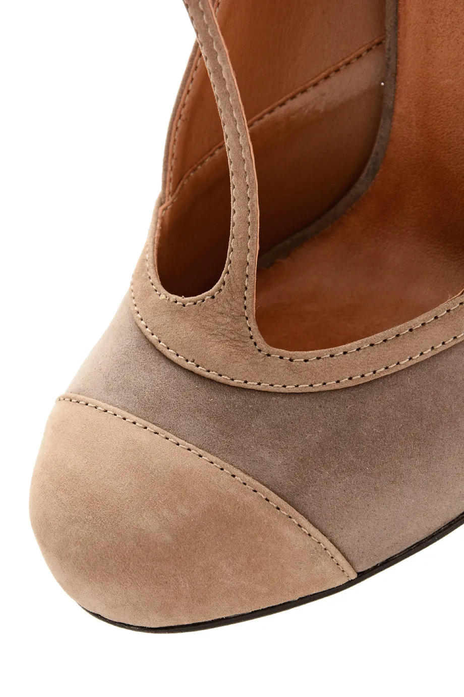 GUNEVERE Brown Suede Pumps