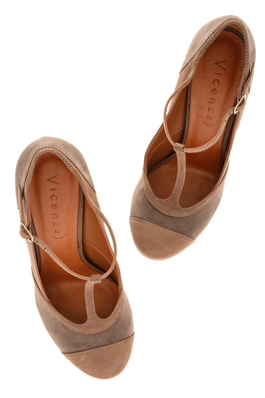 GUNEVERE Brown Suede Pumps