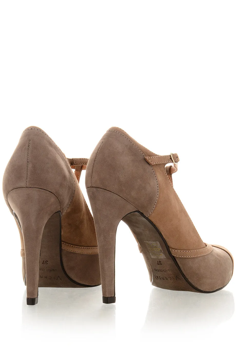 GUNEVERE Brown Suede Pumps