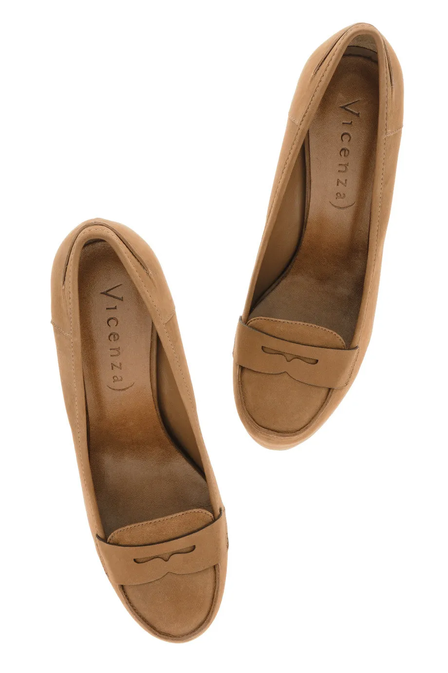 IRLANDA Camel Leather Pumps