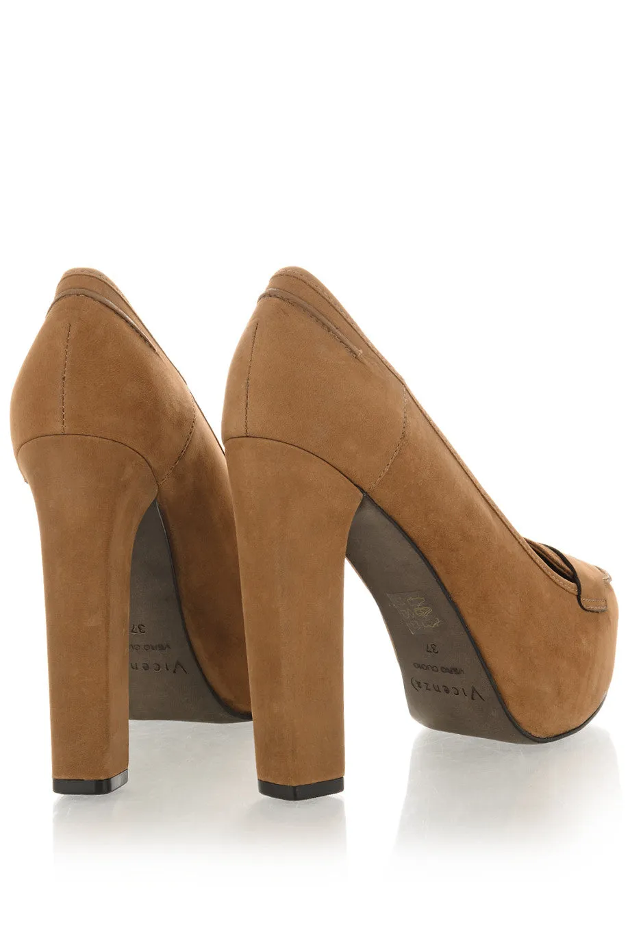 IRLANDA Camel Leather Pumps