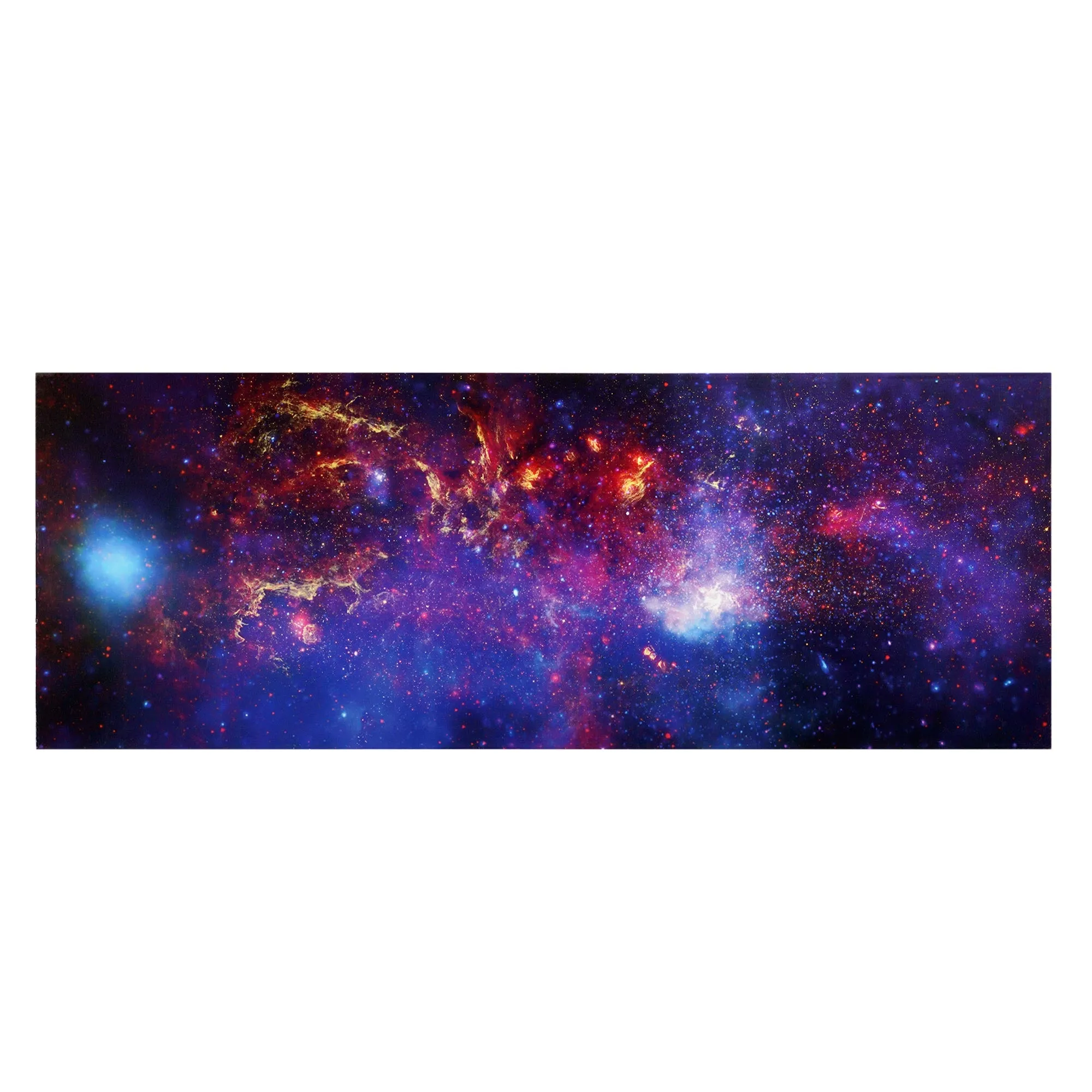 NASA Milky Way Galaxy Glossy Lacquer Canvas Art Print Panel, 48" x 18"