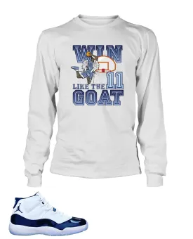 New Win Like a Goat Graphic T Shirt to Match Retro Air Jordan 11 Shoe