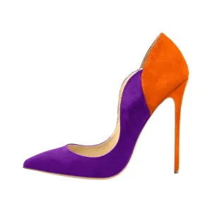 Pre Order:  Contoured High Heels Suede Pumps