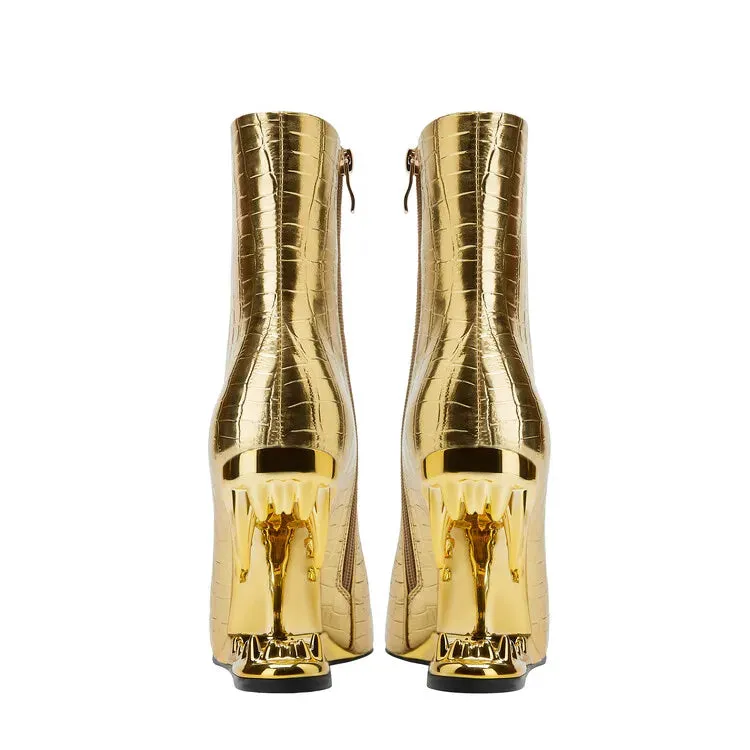 Pre Order:  Gold Tiger Fangs Short Boots