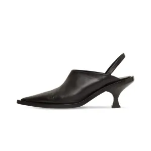 Pre Order:  Leather Pointed Toe Stiletto Mule Sandals