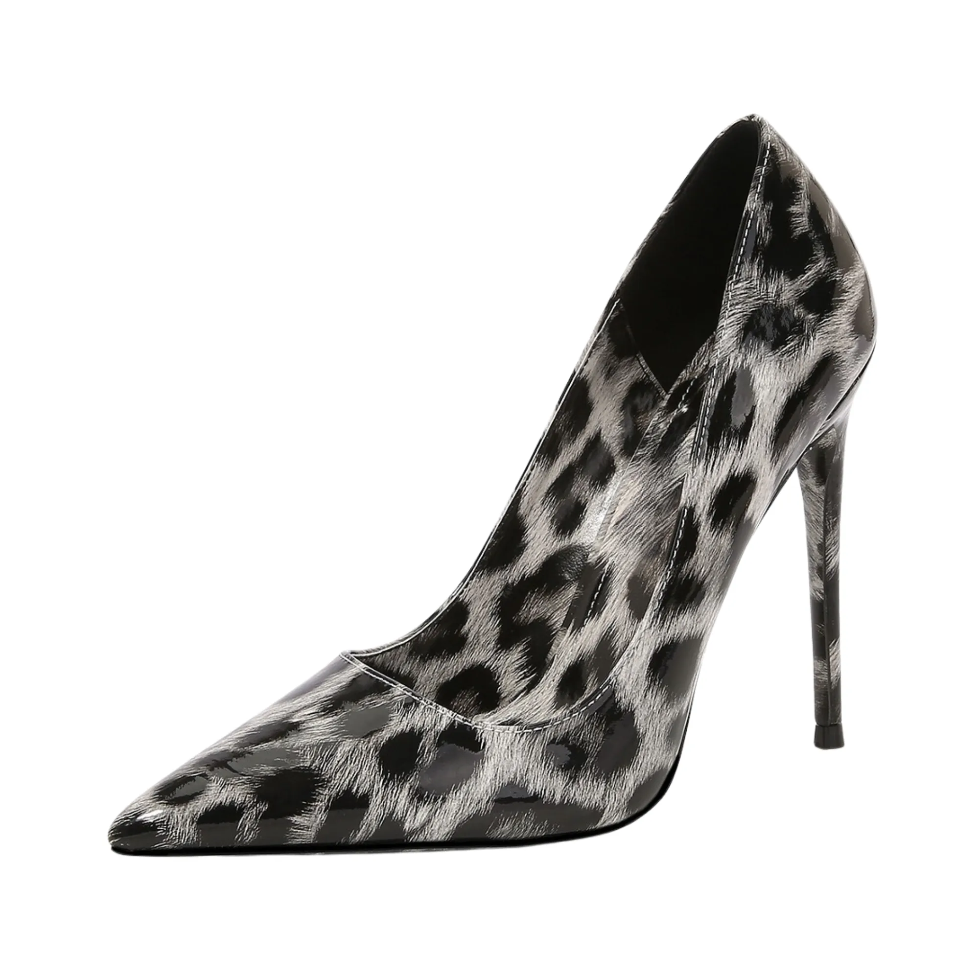 Pre Order:  Leopard Print Faux Leather Stilettos