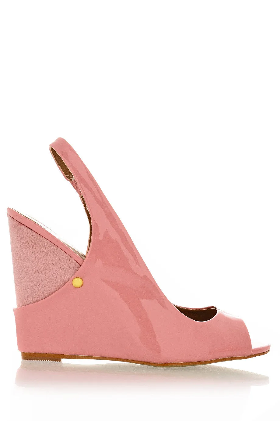 TRUDIE Pink Patent Slingbacks